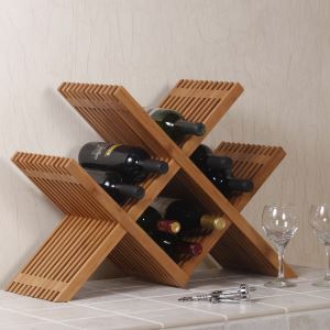 Bambus remesiel Red Wine Bottle skladovanie Rack bambus